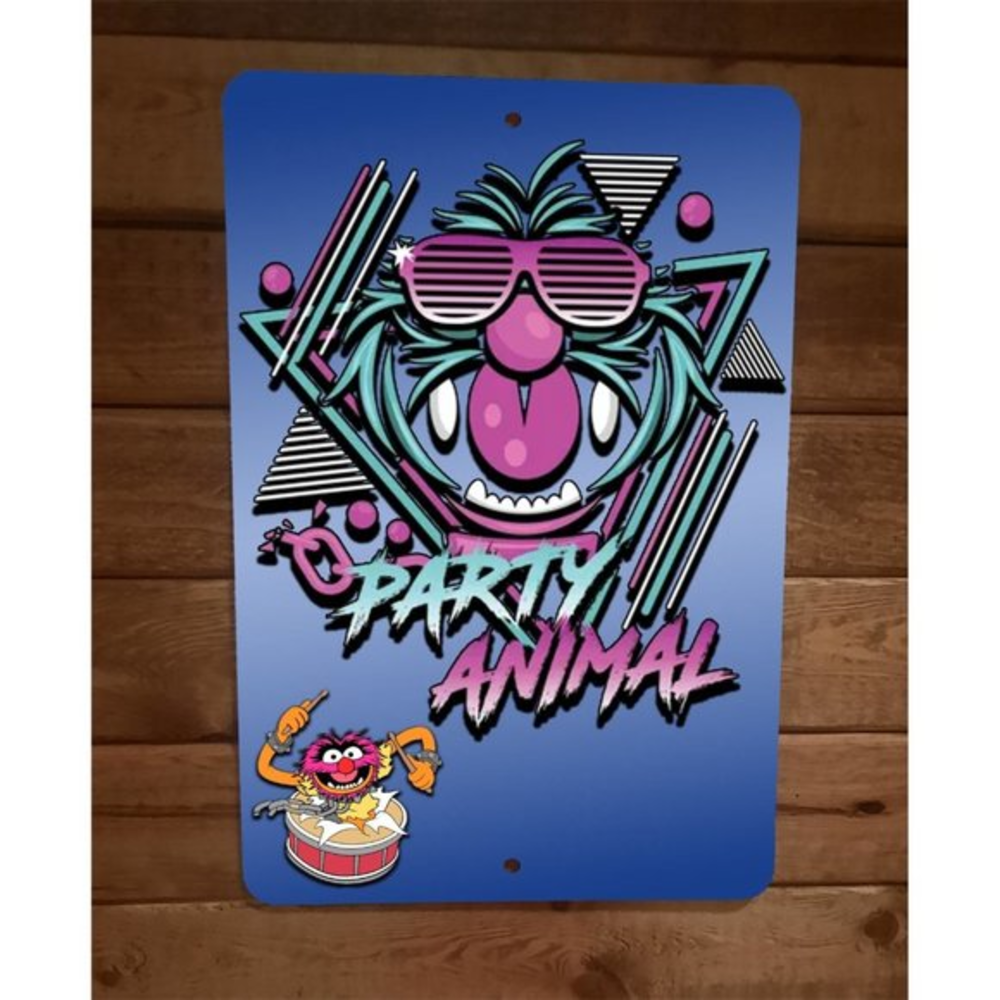 Party Animal 8x12 Metal Wall Sign Muppets